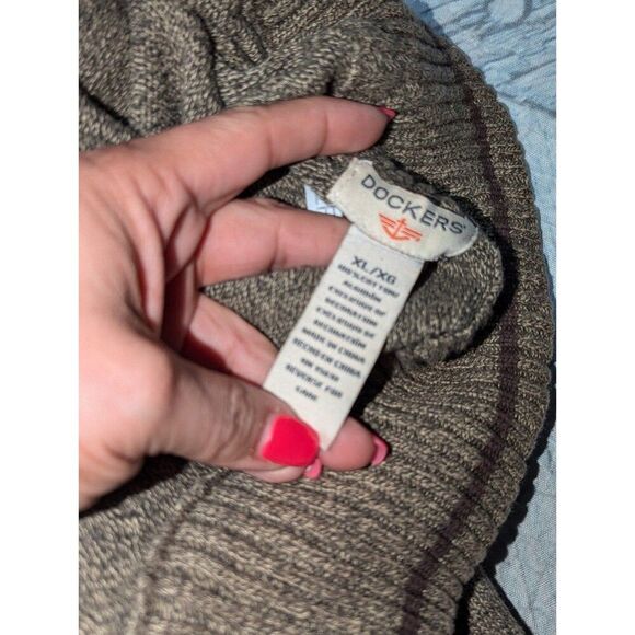 Dockers XL Heavy 100% Cotton Full Zip Front Cardigan Sweater - Picture 4 of 5